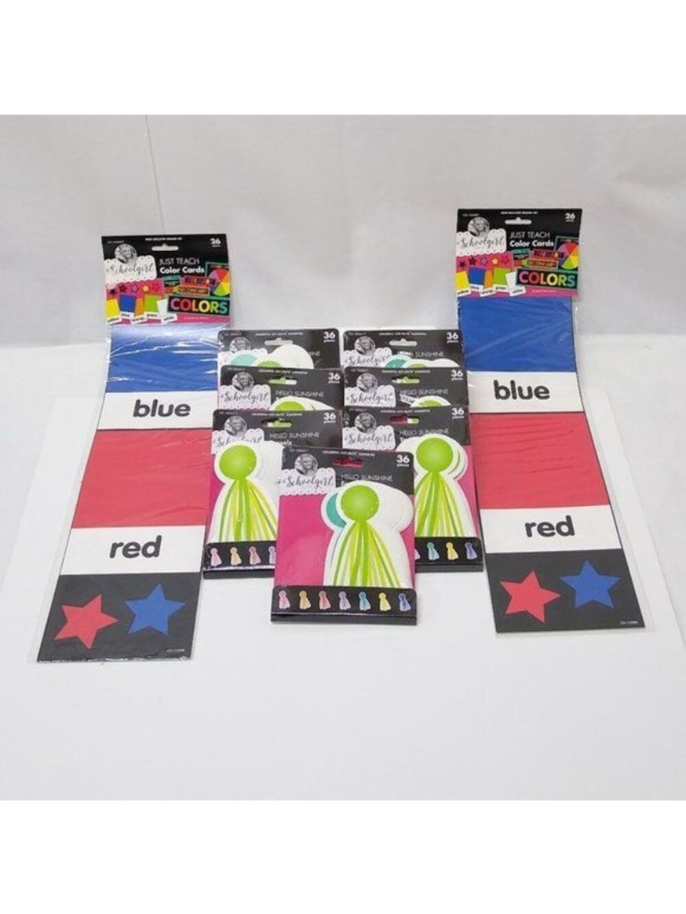 Schoolgirl Style Hello Sunshine Tassels Cut-Out Sets Just Teach Color Cards Sets